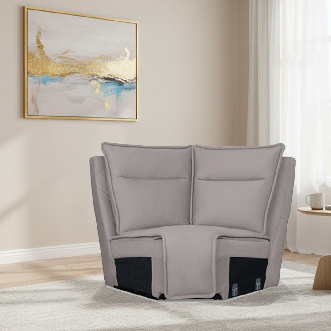 ALCINA FABRIC MODULAR CORNER WEDGE LIGHT GREY