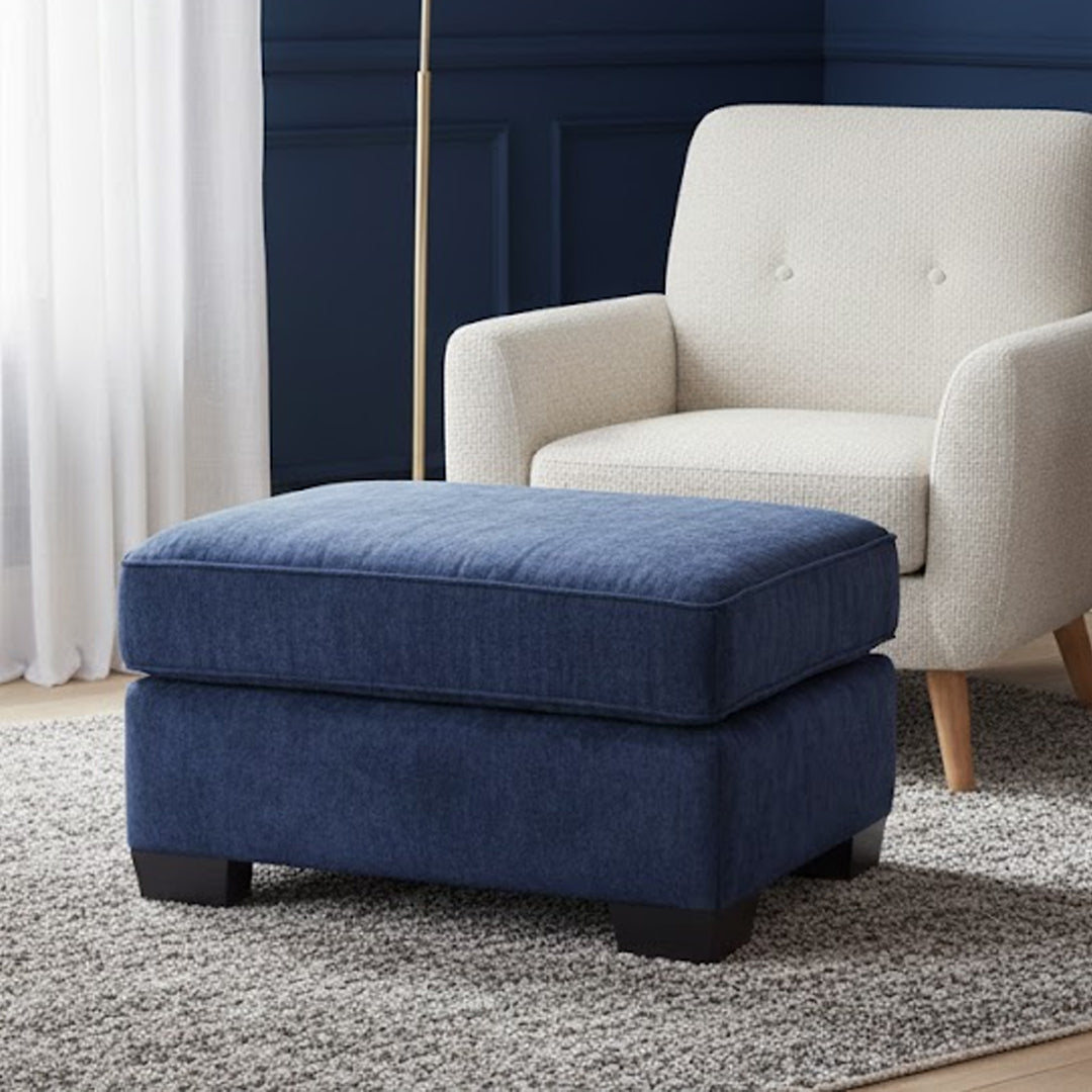 ALLI FABRIC OTTOMAN NAVY