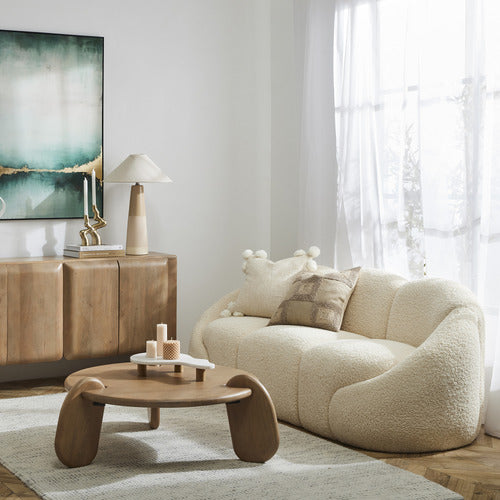 THE HOME COLLECTIVE ACACIUS 3 SEATER UPHOLSTERED SOFA