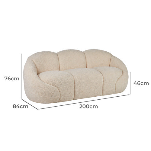 THE HOME COLLECTIVE ACACIUS 3 SEATER UPHOLSTERED SOFA