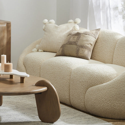 THE HOME COLLECTIVE ACACIUS 3 SEATER UPHOLSTERED SOFA