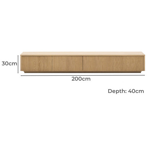 LINEA FURNITURE ADELAIDE 4 DRAWER TV UNIT