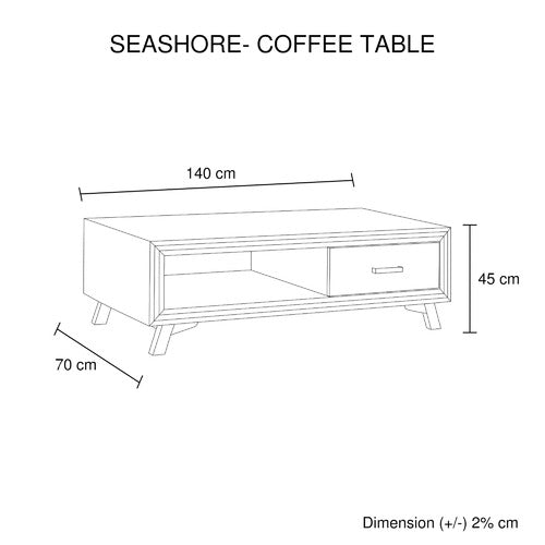 SOUTHERN STYLERS AIRLIE ACACIA WOOD COFFEE TABLE