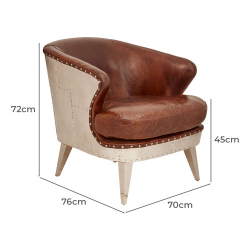 CHARTWELL HOME AKIRA LEATHER ARMCHAIR