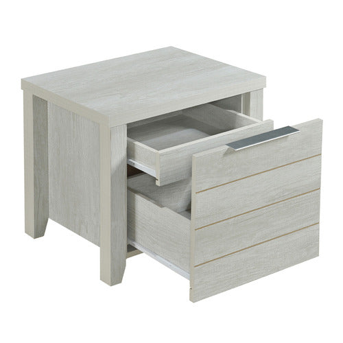 SOUTHERN STYLERS ALEXA 2 DRAWER BEDSIDE TABLE