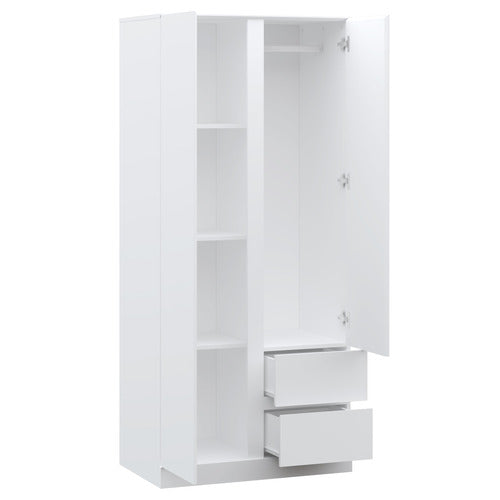 CAPE FURNITURE ALLIONA 2 DOOR & 2 DRAWER WARDROBE WITH SHELVES