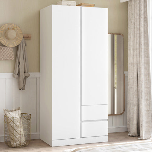 CAPE FURNITURE ALLIONA 2 DOOR & 2 DRAWER WARDROBE WITH SHELVES