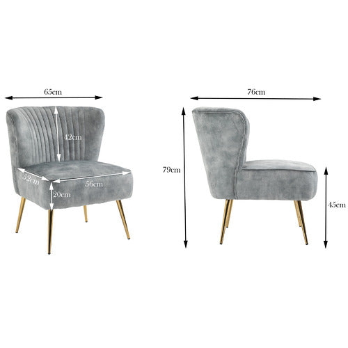 CORA HOME LIVING AMANDEEP VELVET ACCENT CHAIR