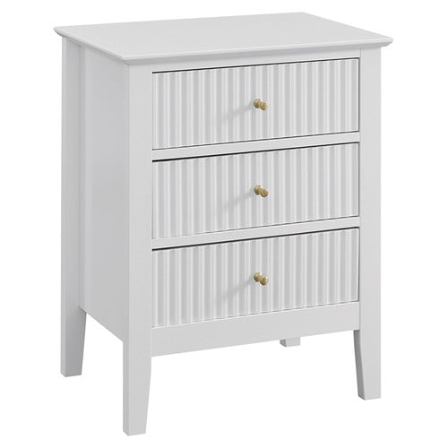 WEST VALLEY INTERIORS AMARA 3 DRAWER BEDSIDE TABLE