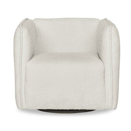ANITA DESIGN LIVING AMBER BOUCLE SWIVEL ACCENT CHAIR