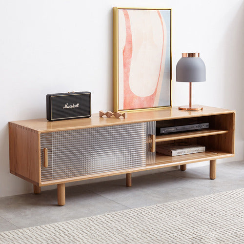 MODERN COLLECTIVE AMBERLEY AMERICAN OAK WOOD ENTERTAINMENT UNIT