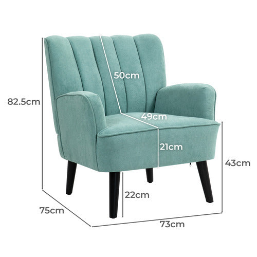 EVIE HOME ANDREAS UPHOLSTERED ARMCHAIR