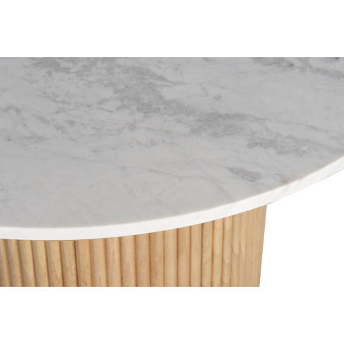 ANIKA MANGO WOOD & MARBLE COFFEE TABLE