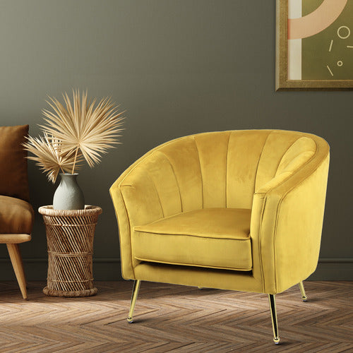 NATURALLY PROVINICIAL ARGOS VELVET ARMCHAIR