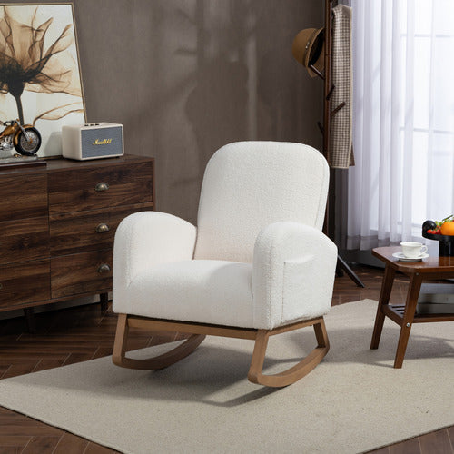 EVIE HOME ARIA UPHOLSTERED ROCKING CHAIR