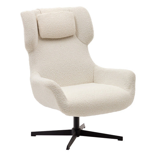LINEA FURNITURE ASHLEY BOUCLE SWIVEL ARMCHAIR