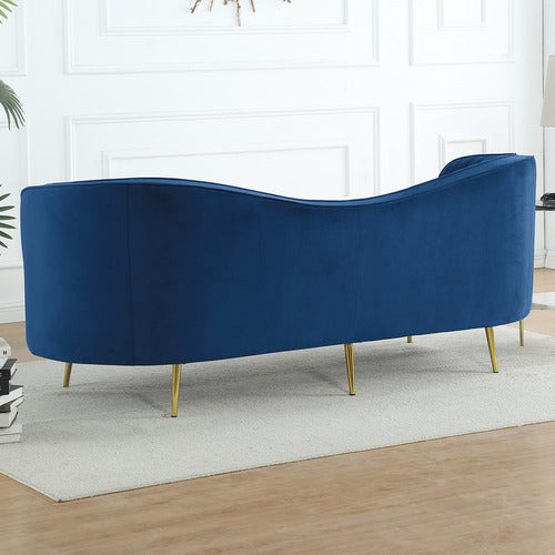 EVIE HOME ATASHA 3 SEATER VELVET SOFA