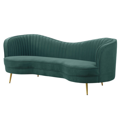 EVIE HOME ATASHA 3 SEATER VELVET SOFA