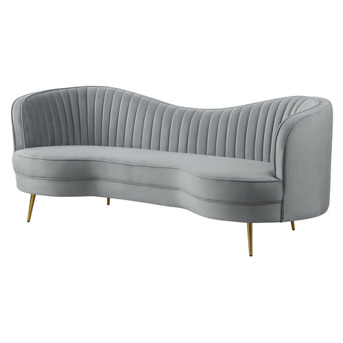 EVIE HOME ATASHA 3 SEATER VELVET SOFA