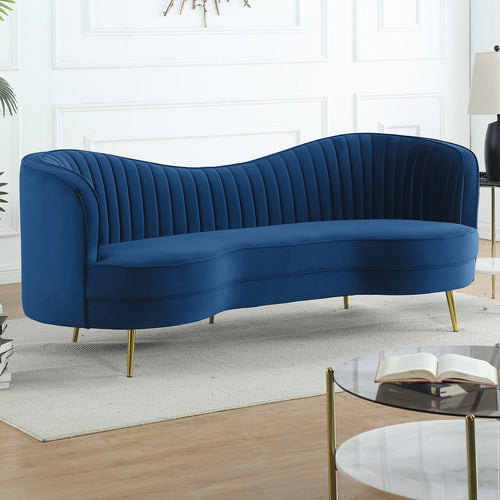 EVIE HOME ATASHA 3 SEATER VELVET SOFA