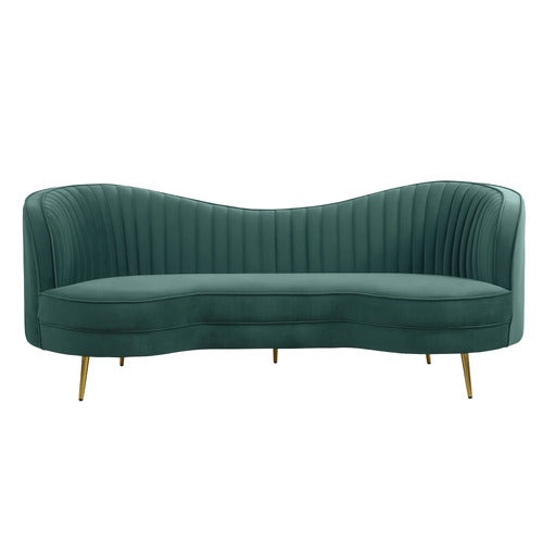 EVIE HOME ATASHA 3 SEATER VELVET SOFA