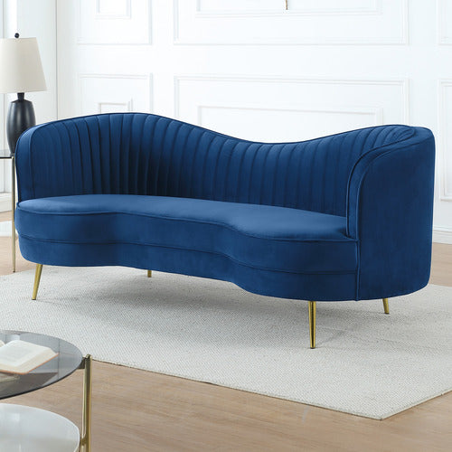 EVIE HOME ATASHA 3 SEATER VELVET SOFA