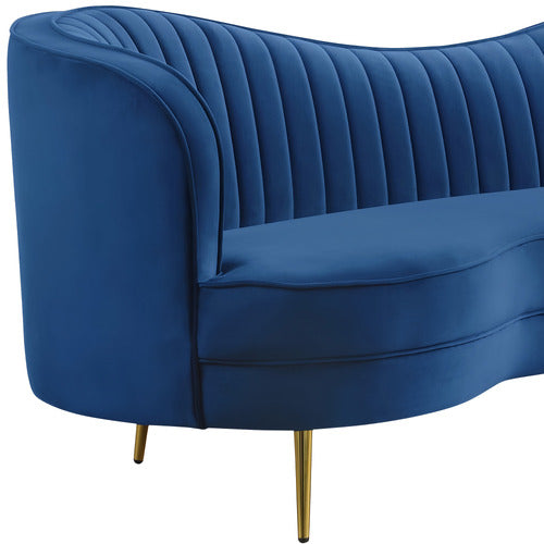 EVIE HOME ATASHA 3 SEATER VELVET SOFA
