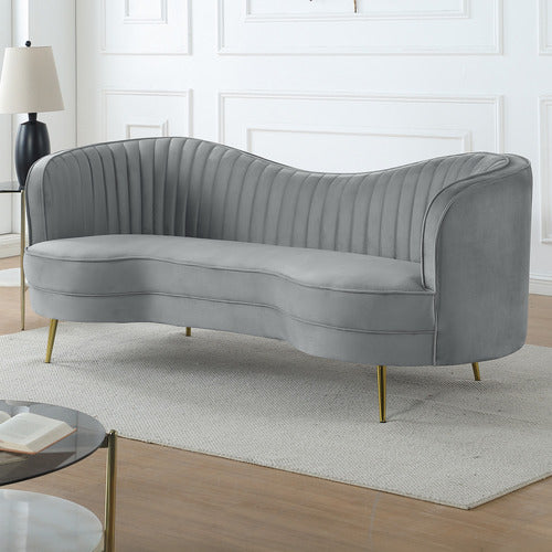 EVIE HOME ATASHA 3 SEATER VELVET SOFA
