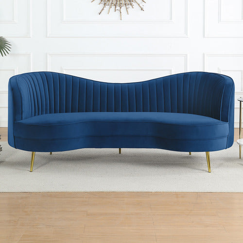 EVIE HOME ATASHA 3 SEATER VELVET SOFA
