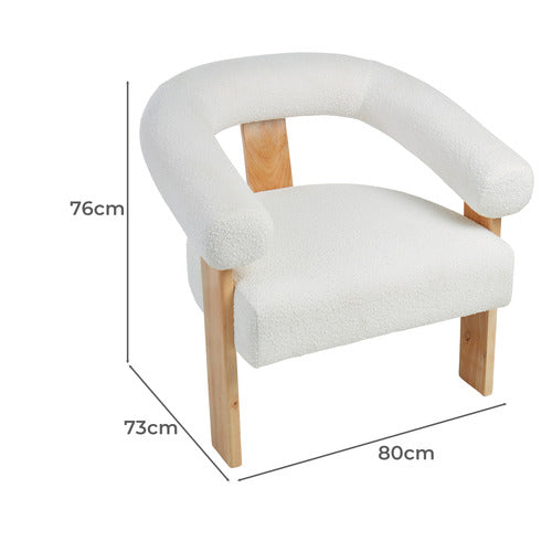 THE HOME COLLECTIVE AVA BOUCLE ARMCHAIR
