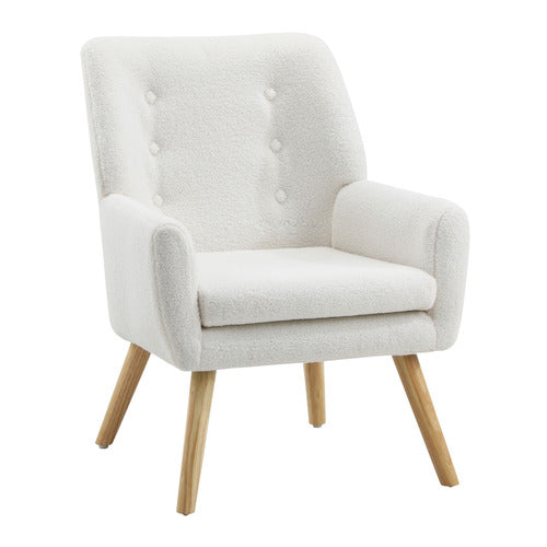 LIVING FUSION AVIYA FAUX SHERPA ARMCHAIR