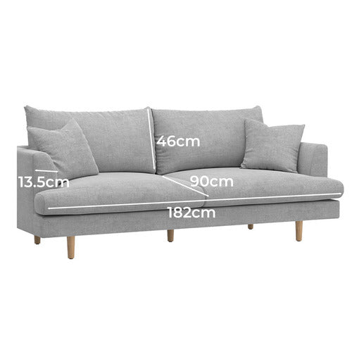 CONTINENTAL DESIGNS AVONDALE 3 SEATER UPHOLSTERED SOFA