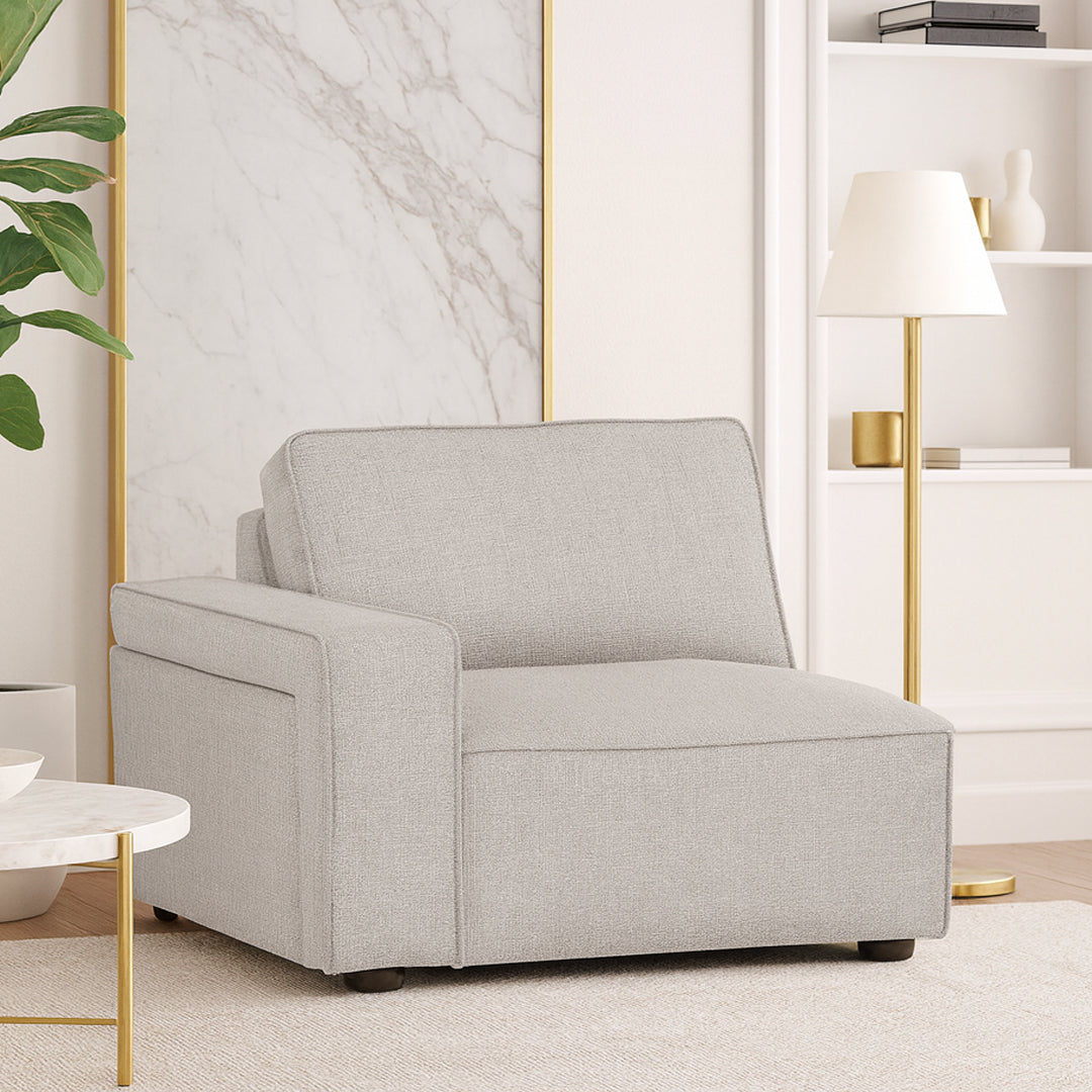BARTELLE FABRIC MODULAR LHF CHAIR SEASHELL