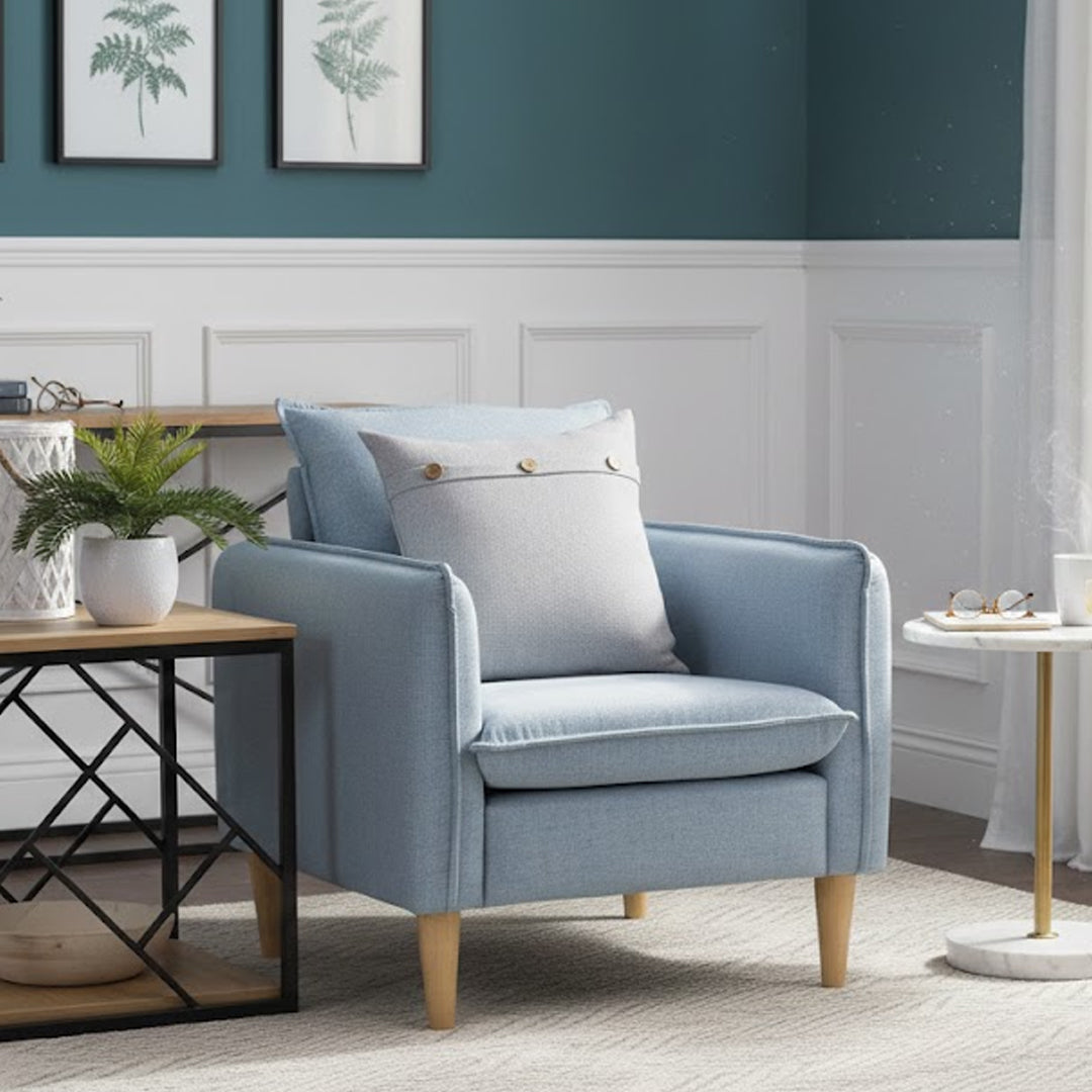 BEATRIX ACCENT CHAIR SKY BLUE