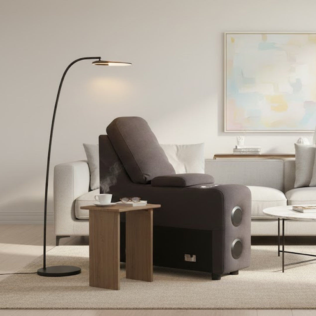 BEVERLY FABRIC MODULAR CONSOLE DARK GREY