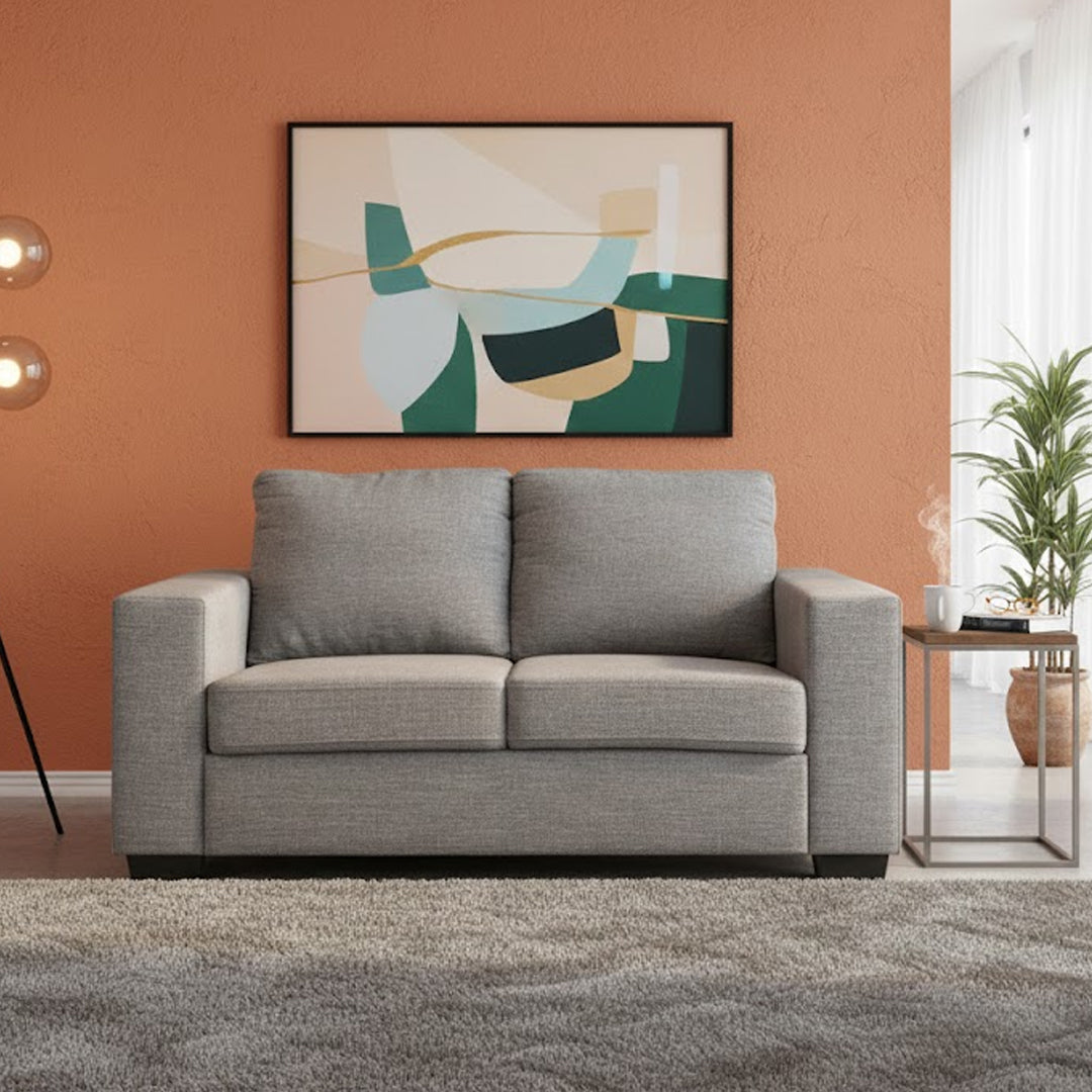 BONZA FABRIC 2 SEATER SOFA GREY