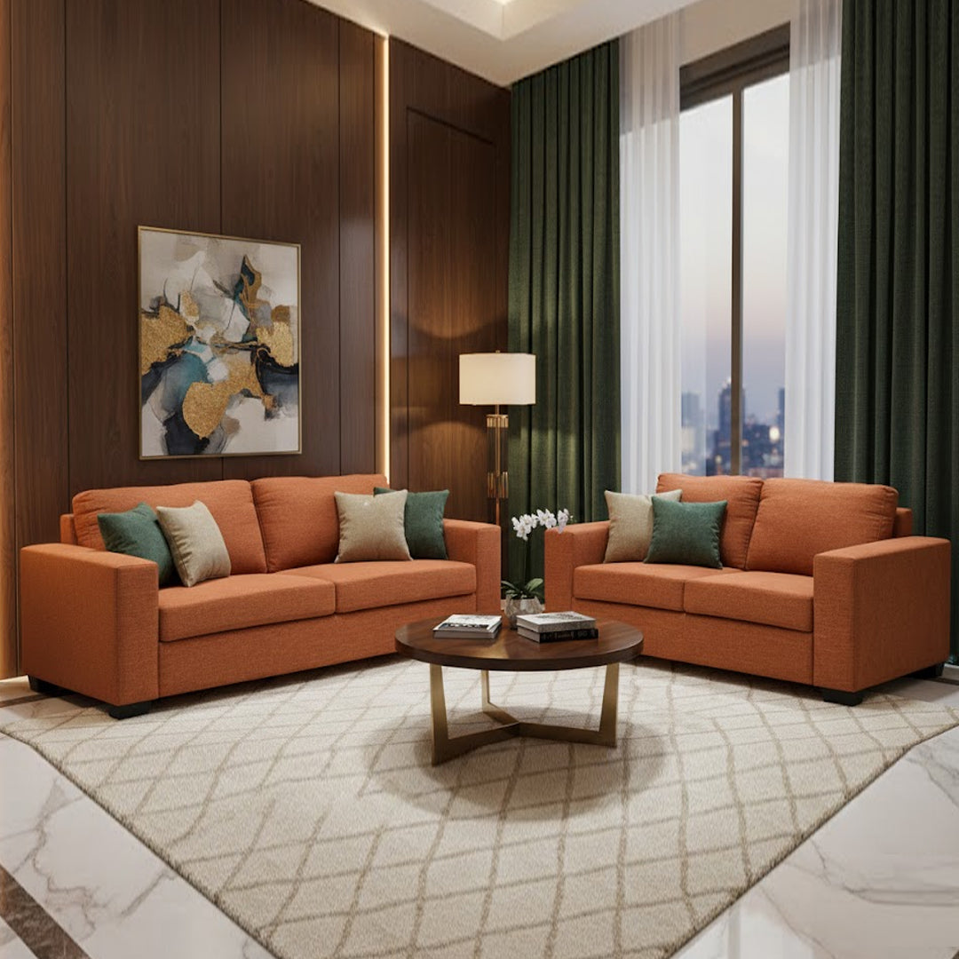 BONZA FABRIC SOFA PAIR GERY