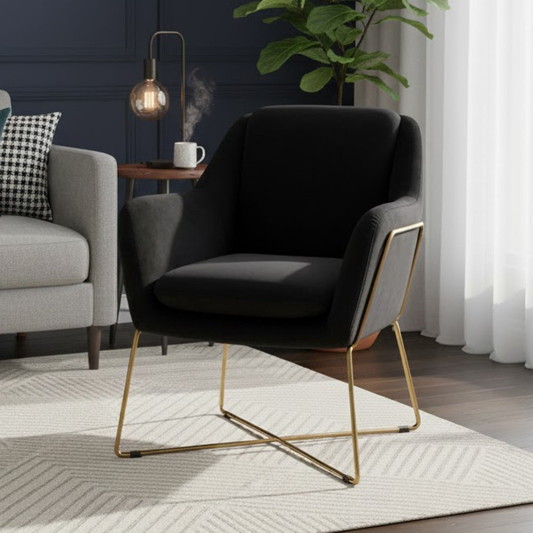 BROOKLYN AND BELLA DOVER VELVET ARMCHAIR