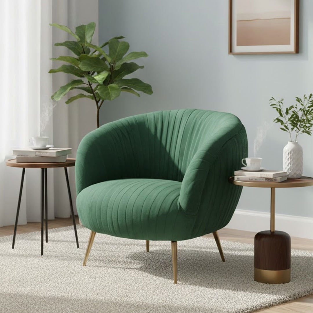 BROOKLYN AND BELLA PERUGIA VELVET ARMCHAIR