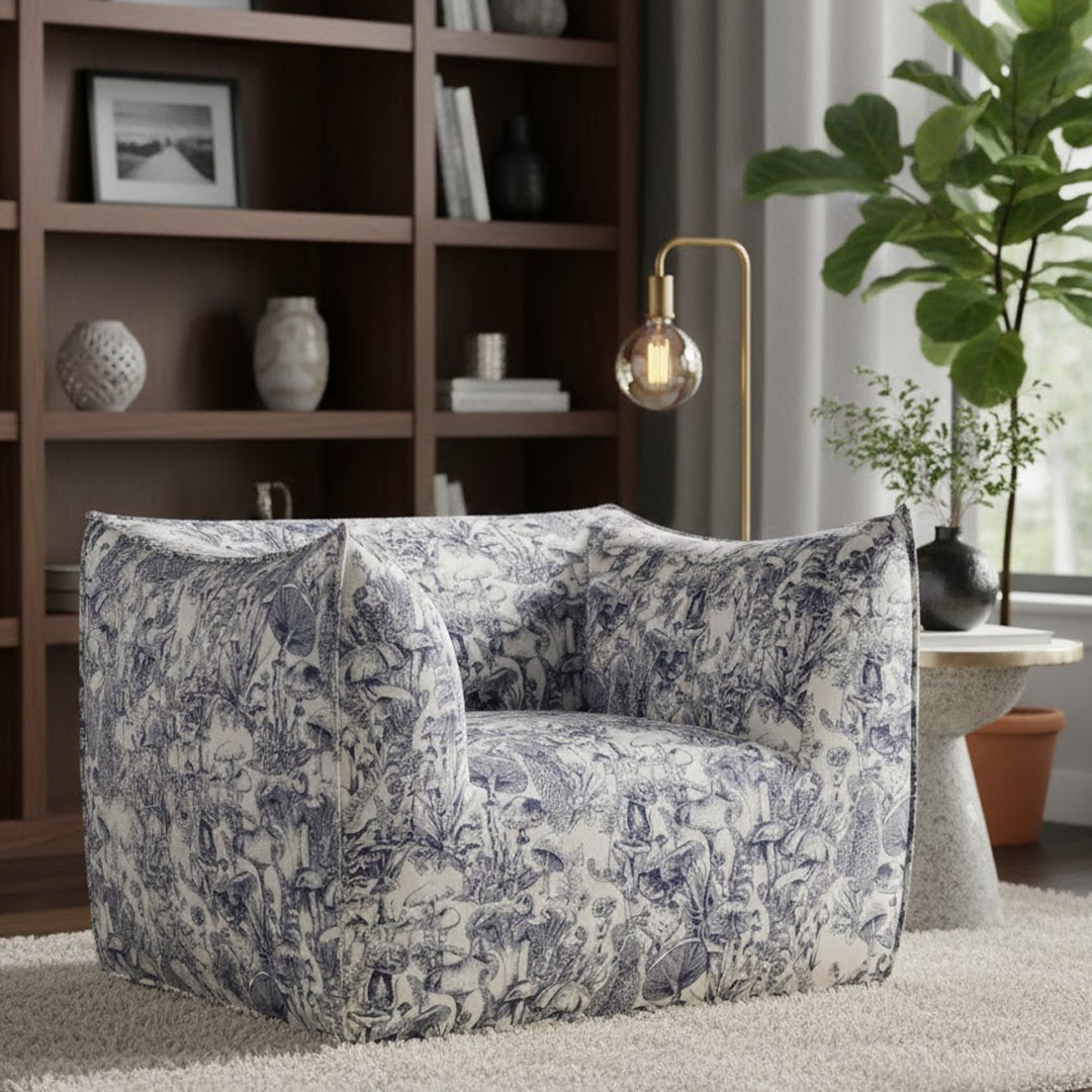 BY DESIGNS CHARLOTTE VELVET ACCENT CHAIR