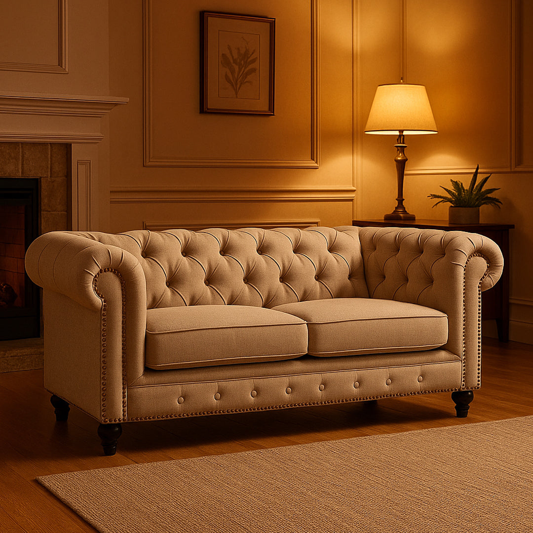 BY DESIGNS LANDON 2 SEATER CHESTERFIELD SOFA
