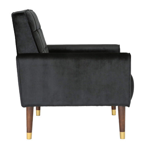 FURNITURE MARKET BARTOS BUTTON-TUFTED VELVET ARMCHAIR