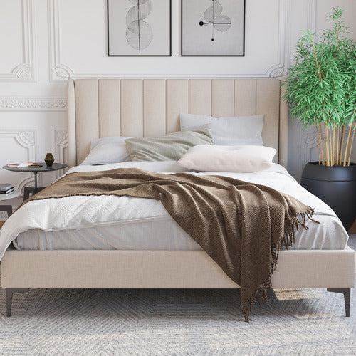 RAWSON & CO BEIGE MODERN CLASSIC HERMAN BED FRAME