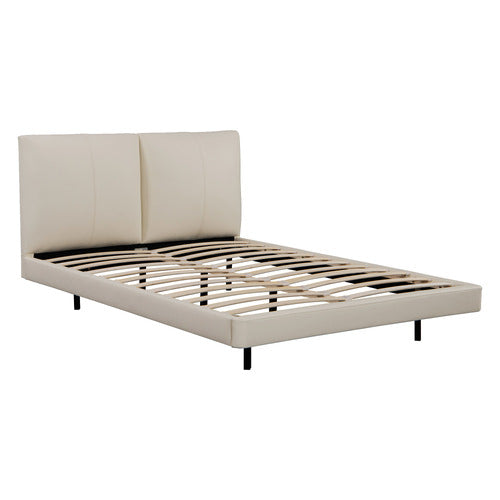 MIKASA FURNITURE BENTOLD FAUX LEATHER BED WITH LED