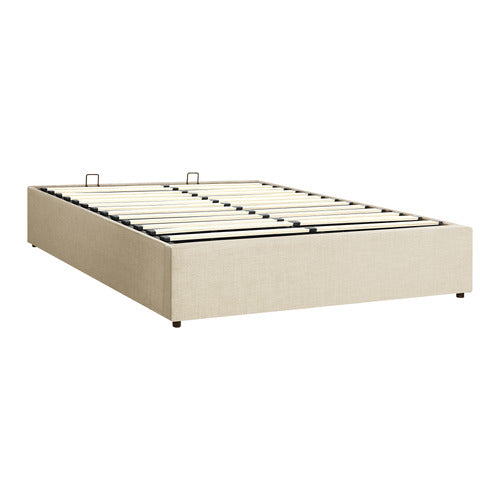 LIVING FUSION BEIGE ALDAN GAS LIFT STORAGE BED BASE