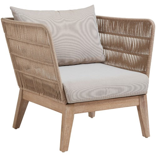 LINEA FURNITURE BEIGE VELMA ROPE OUTDOOR ARMCHAIR