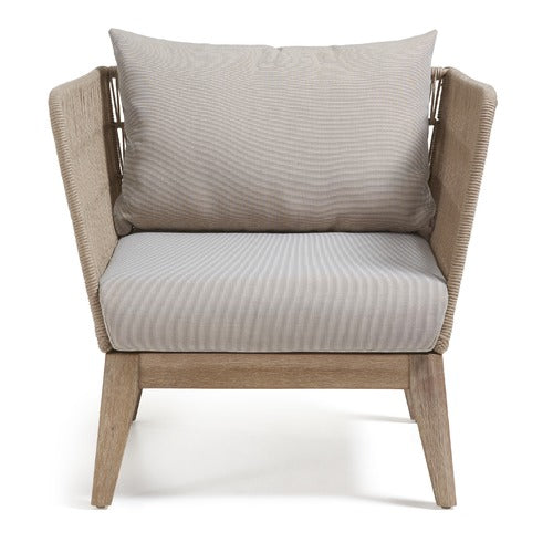 LINEA FURNITURE BEIGE VELMA ROPE OUTDOOR ARMCHAIR