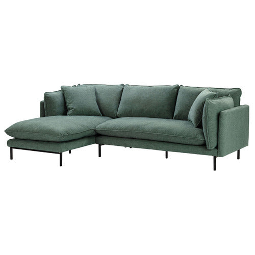 OCEAN GREEN BELLAMY 3 SEATER SOFA WITH CHAISE