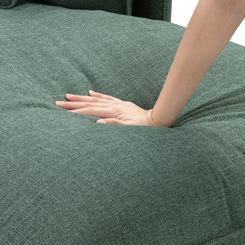 OCEAN GREEN BELLAMY 3 SEATER SOFA WITH CHAISE