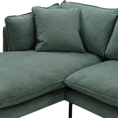 OCEAN GREEN BELLAMY 3 SEATER SOFA WITH CHAISE